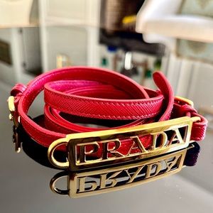 Prada belt in red leather